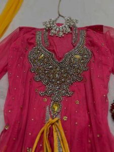 Beautiful Pink &amp; Yellow Pakistani Dress