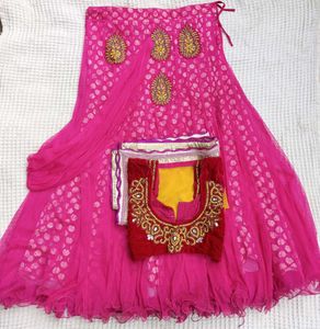 Designer Pink Lehenga Choli Set