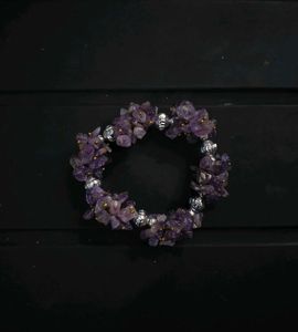 Amethyst Gemstone Crystal Bracelet