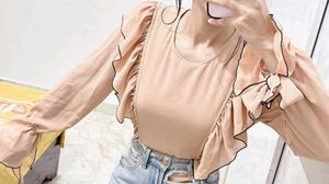 Ruffled Pink Blouse