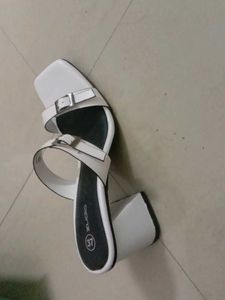 White Block Heels