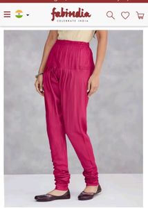 Vibrant Pink churidars pure silk
