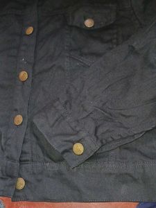 Black Crop Denim Jacket