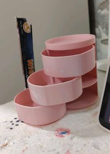 Cute Pink Swivel Makeup Organizer