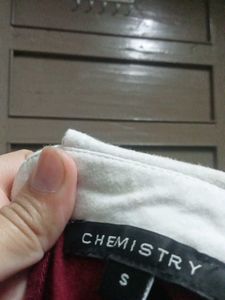 Maroon Top w/ White Collar