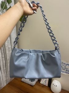 Pinteresty Blue Ruched Handbag