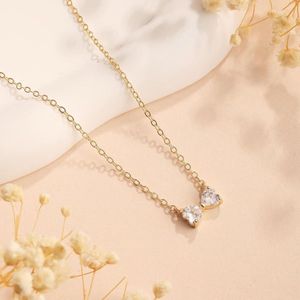 Mini Crystal Bow Necklace Anti-tarnish