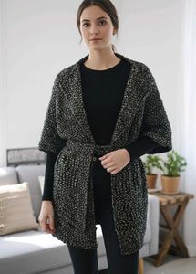 Stylish Belted Knit Coat
