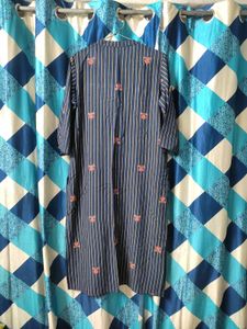 Meeranshi Striped Floral Kurti