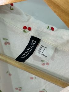 Cherry Print Crop Top