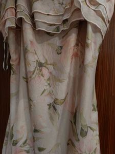 floral pink ruffle dress