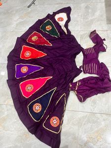 Purple Embroidered Lehenga Choli Set