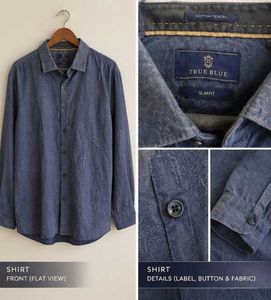 ue Blue Slim Fit  Shirt
