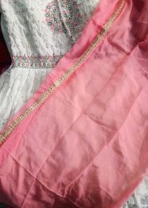 Ethnic Floor Length White Gown