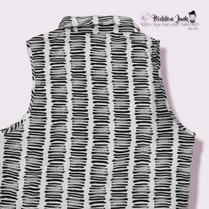 Chic Sleeveless Striped Button-Up Top