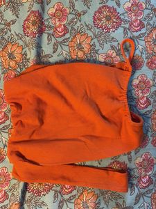 Orange One-Shoulder Top