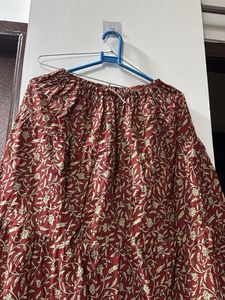 Boho Floral Tiered Maxi Skirt