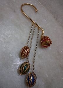 Statement Ear Cuff with Colorful Beads