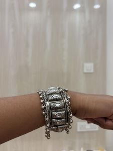 Boho Oxidised Silver Bracelet