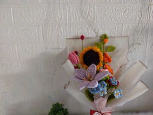 Handmade Crocheted Flower Bouquet