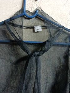 Partywear See-through Sheer Blouse Black 🖤