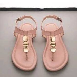 Stylish Pink Sandals with Gold Accents