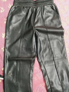 Black Faux Leather Pants