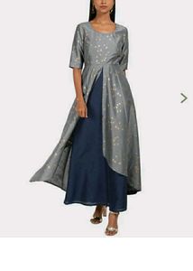 FINAL PRICE  Indya Grey Foil Layered DoubleLayer
