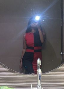 Red & Black Bodycon Dress