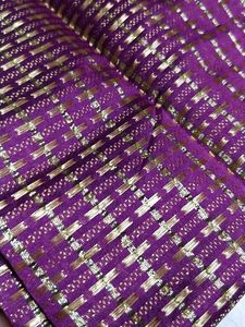 Purple with Golden Weave Saree blouse piece