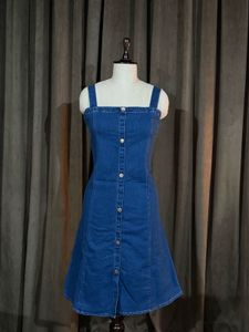 Blue Denim Button-Up Dress