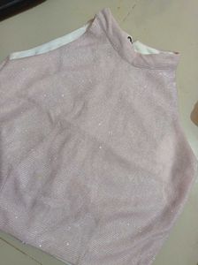 Sparkly Pink Halter Top