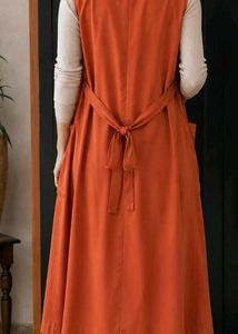 ✨ STUNNING RUST ORANGE LONGLINE WAISTCOAT ✨