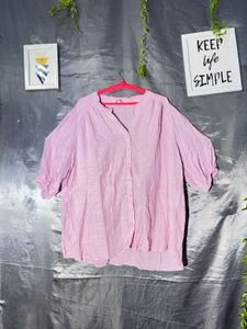 Light Pink Button-Up Top