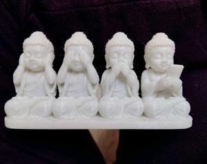 Four Wise Buddha Statues Set