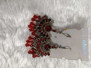 Fancy Stone Earrings Set – Red &amp; Blue | Minor Ston
