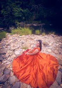 Heavy Flare Gown With Cancan
