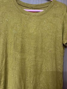 New branded Sparkly Olive Green T-Shirt for M &amp; L