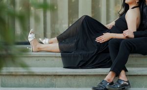 Elegant Black Halter Neck Dress