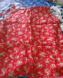 Vibrant red floral Lehenga suit