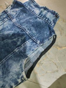 Distressed Denim Vest