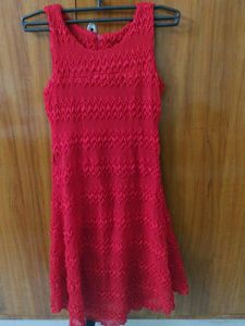Red Sleeveless Knit Dress