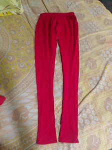 Bright Red Ethnic Leggings