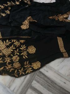 Black Lehenga Choli with Gold Embroidery