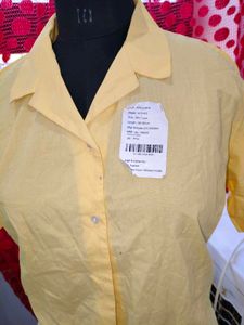 Classic Yellow Button-Up Shirt