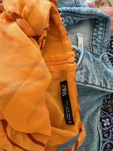 Orange Floral Maxi Dress with Cut-out Detail