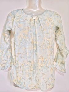 Flowy Floral Bell Sleeve Top 26"-30" Size Small
