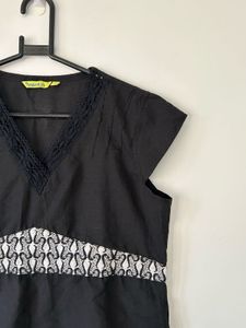 Black Embroidered Top