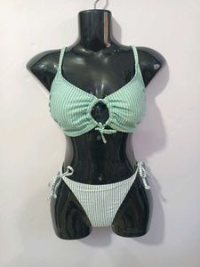 Premium Striped Bikini Set Mint Condition X-Large