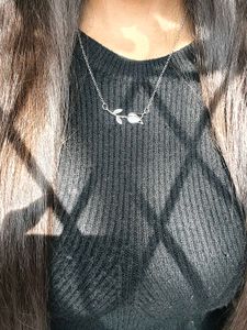 Silver Tulip Pendant Necklace